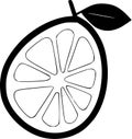 Lemon - minimalist and flat logo - vector illustration Royalty Free Stock Photo