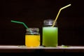 Lemon and mint juice on table Royalty Free Stock Photo