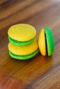 Lemon and mint marron cookies Royalty Free Stock Photo