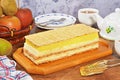 Lemon napoleon cake Royalty Free Stock Photo