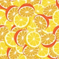 Lemon and orange lemonade yellow seamless vector pattern.