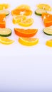 Lemon,orange,lime slices on a white background,isolated,creative layout Royalty Free Stock Photo