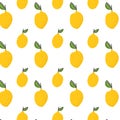 Lemon pattern. Seamless Pattern. Summer background. Print texture. Fabric design.