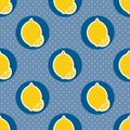 Lemon pattern. Seamless texture with ripe lemons