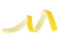 Lemon peel isolated on white background. Vitamine C