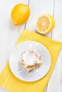 Lemon pie, top view Royalty Free Stock Photo