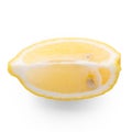 Lemon piece on white background isolation