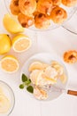Lemon Profiteroles. Royalty Free Stock Photo