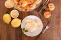 Lemon Profiteroles. Royalty Free Stock Photo