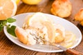Lemon Profiteroles. Royalty Free Stock Photo