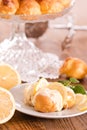 Lemon Profiteroles. Royalty Free Stock Photo