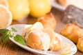 Lemon Profiteroles. Royalty Free Stock Photo