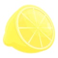 Lemon protein nutrient icon, cartoon style