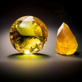 A lemon quartz gemstone is a pale, sunny yellow crystal with a sparkling, translucent appearance