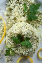 Lemon rice with parsley Royalty Free Stock Photo