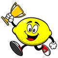 Lemon Running with Trophy