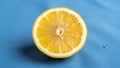 The lemon s texture and color emphasizing its freshness and natural Royalty Free Stock Photo
