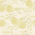 Lemon seamless Royalty Free Stock Photo