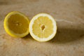 Lemon section on kitchen counter