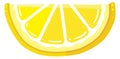 Lemon slice cartoon icon. Juicy citrus fruit