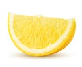 lemon slice, clipping path, isolated on white background full depth of field Royalty Free Stock Photo