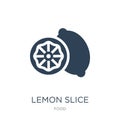 lemon slice icon in trendy design style. lemon slice icon isolated on white background. lemon slice vector icon simple and modern Royalty Free Stock Photo