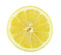 Lemon slice isolated on white background. Royalty Free Stock Photo