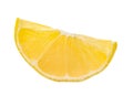 Lemon slice isolated white background without shadow clipping path Royalty Free Stock Photo