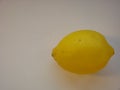 Lemon with lemon slice and leaves isolated on white background Royalty Free Stock Photo