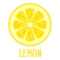 Lemon slice vector cartoon Royalty Free Stock Photo