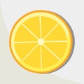 Lemon slice vector icon illustration Royalty Free Stock Photo