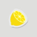 Lemon Slice Vector, Paper Art Illustration Royalty Free Stock Photo