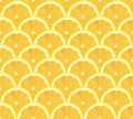 Lemon sliced pattern, seamless background