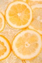 Lemon Slices Pattern Background, Yellow Fruit Texture