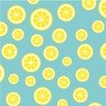 Lemon slices pattern. Citrus background Vector illustration Royalty Free Stock Photo