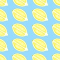 Lemon slices seamless pattern. Watercolor citrus illustration. Suitable for curtains, wallpaper, fabrics, wrapping paper