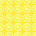 Lemon slices seamless pattern. Suitable for curtains, wallpaper, fabrics, wrapping paper.Watercolor citrus illustration.