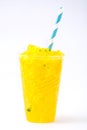 Lemon slushie isolated on white background Royalty Free Stock Photo