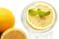 Lemon soda mint fresh drink summer refreshment still life isolated