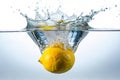 Lemon Splash in Water Royalty Free Stock Photo