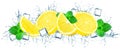 Lemon splash water Royalty Free Stock Photo