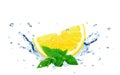 Lemon splash water Royalty Free Stock Photo