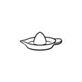 Lemon squeezer hand drawn sketch icon.