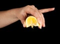 Lemon squeezing Royalty Free Stock Photo