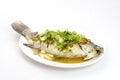 Lemon steamed snapper fish