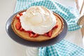 Lemon strawberry meringue pie