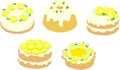 Refreshing Lemon Sweets Icon Collection