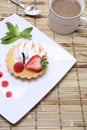 Lemon tart with coffee Royalty Free Stock Photo