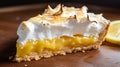 Lemon tart with meringue cream. Generative AI,