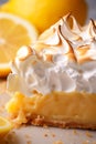 Lemon tart with meringue cream. Generative AI,